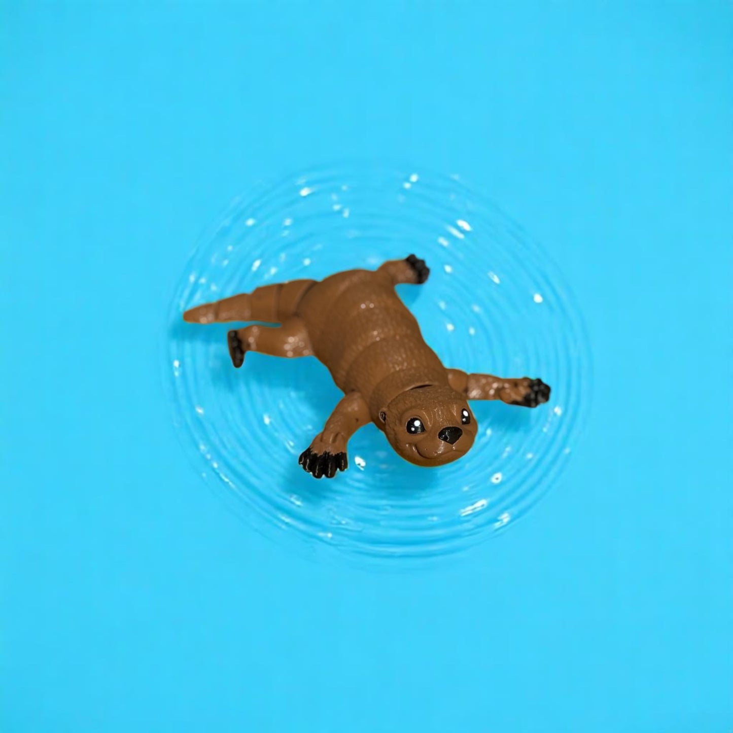 🦦 3D Printed Otter Figurine – 9” Floating Otter – Eco-Friendly PLA – Cute Decor & Gift Idea